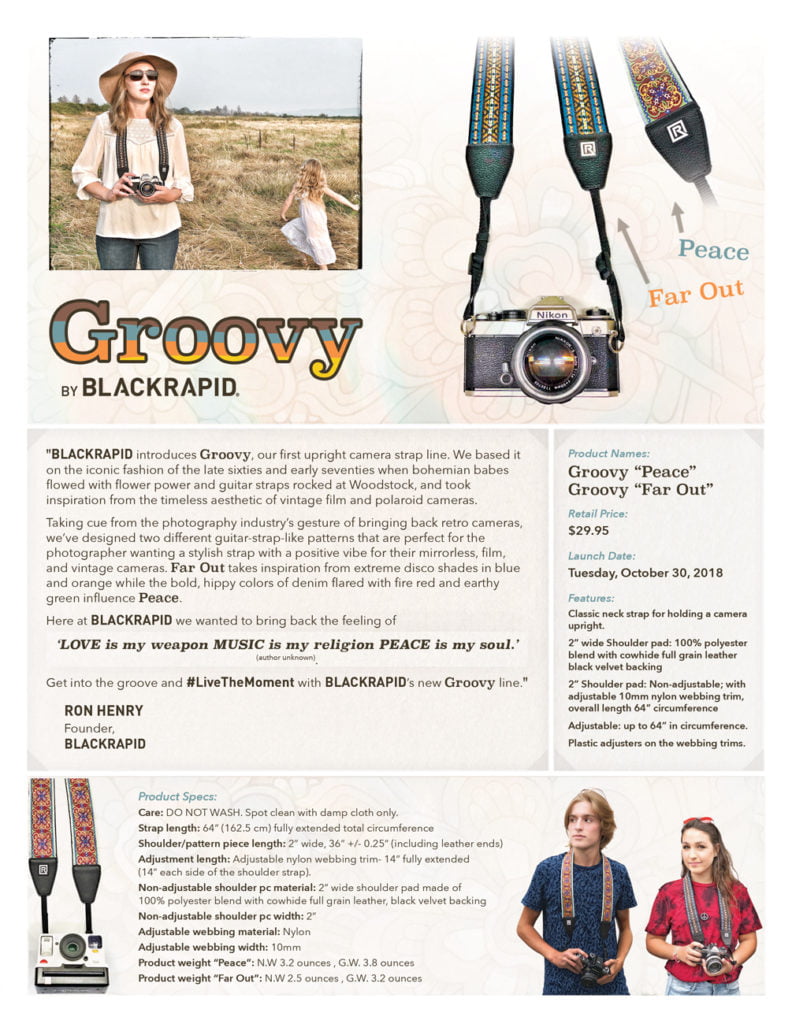 Introducing Groovy, our first upright camera strap line. 5