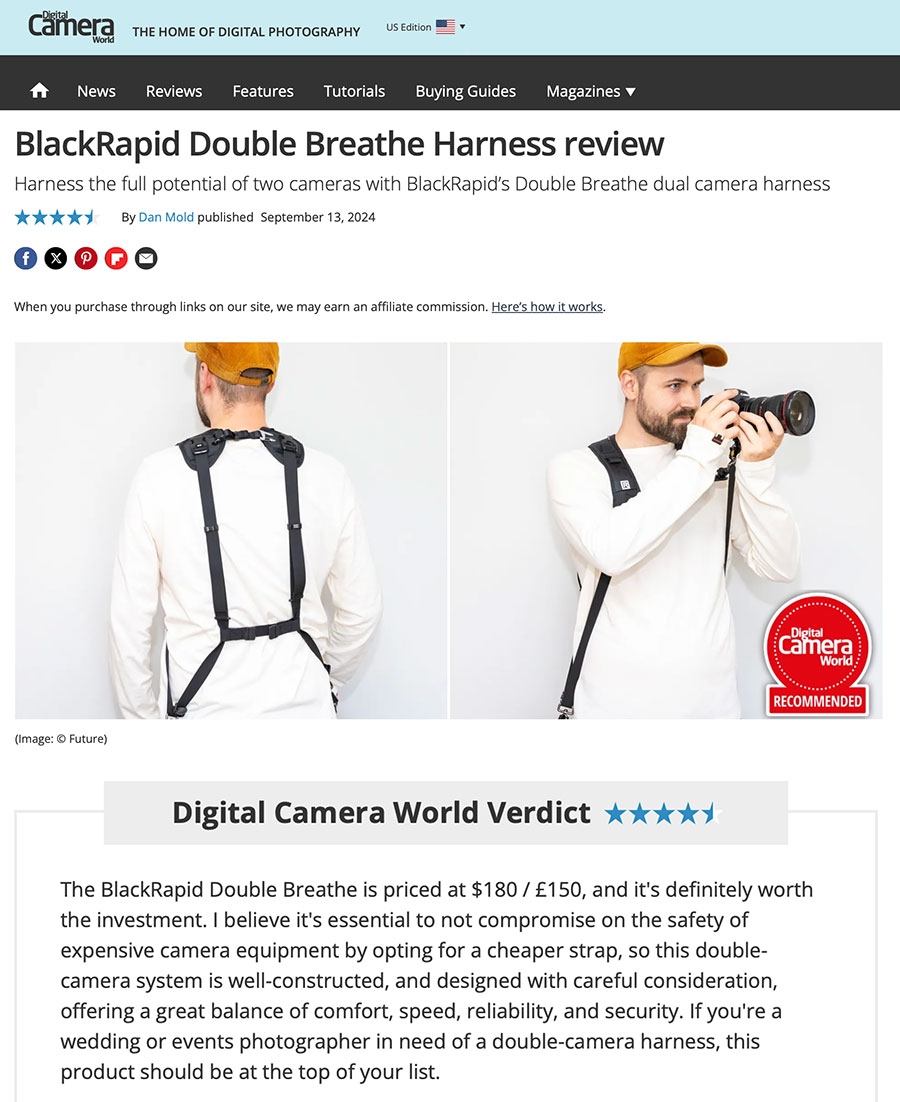 Digital Camera World Reviews BLACKRAPID Double Breathe Harness 2